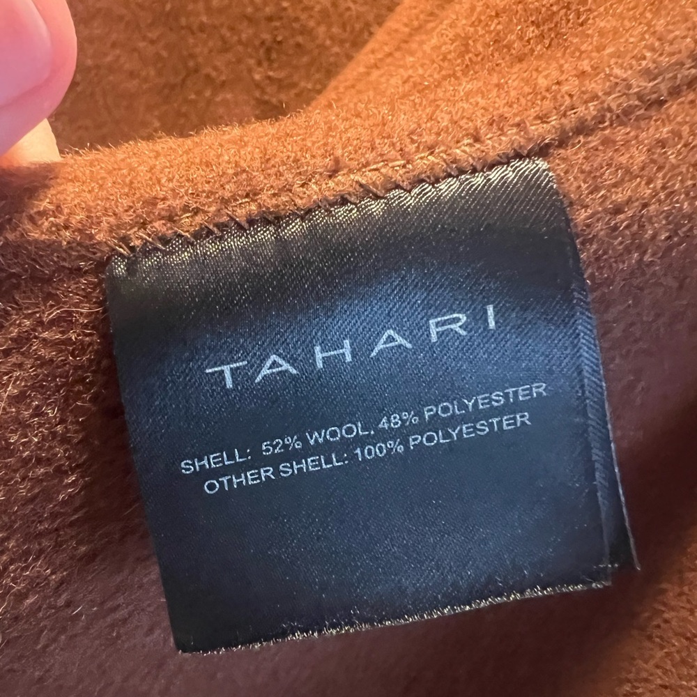 Tahari Camel Open Front Coat - Picture 4 of 6